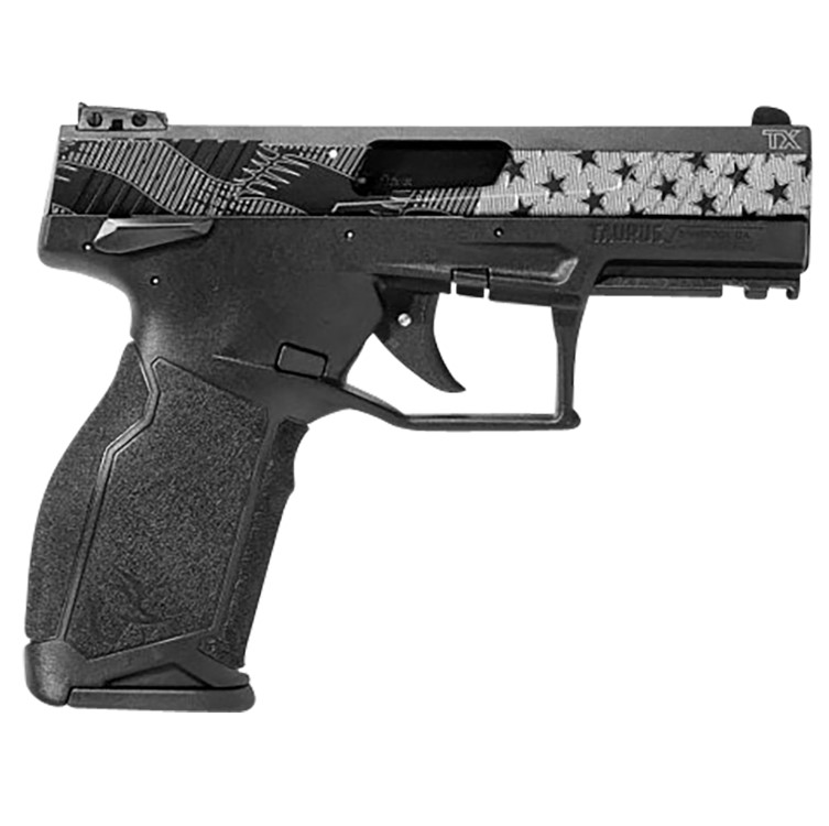 Taurus TX22 22 LR 4.10 Black Distressed US Flag Cerakote Pistol-img-0