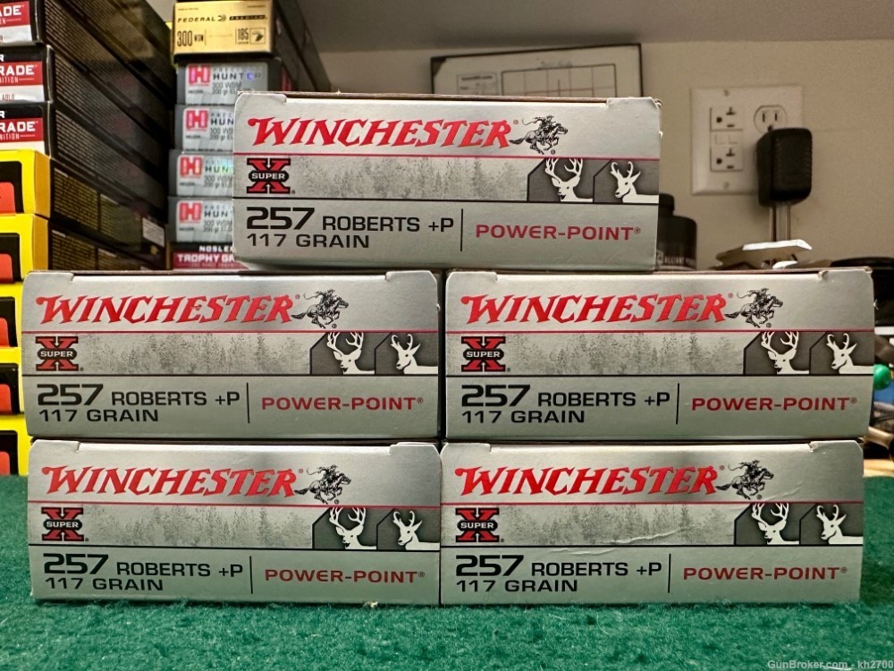100 qty of 257 Roberts 117 gr Winchester Super X Power Point-img-0