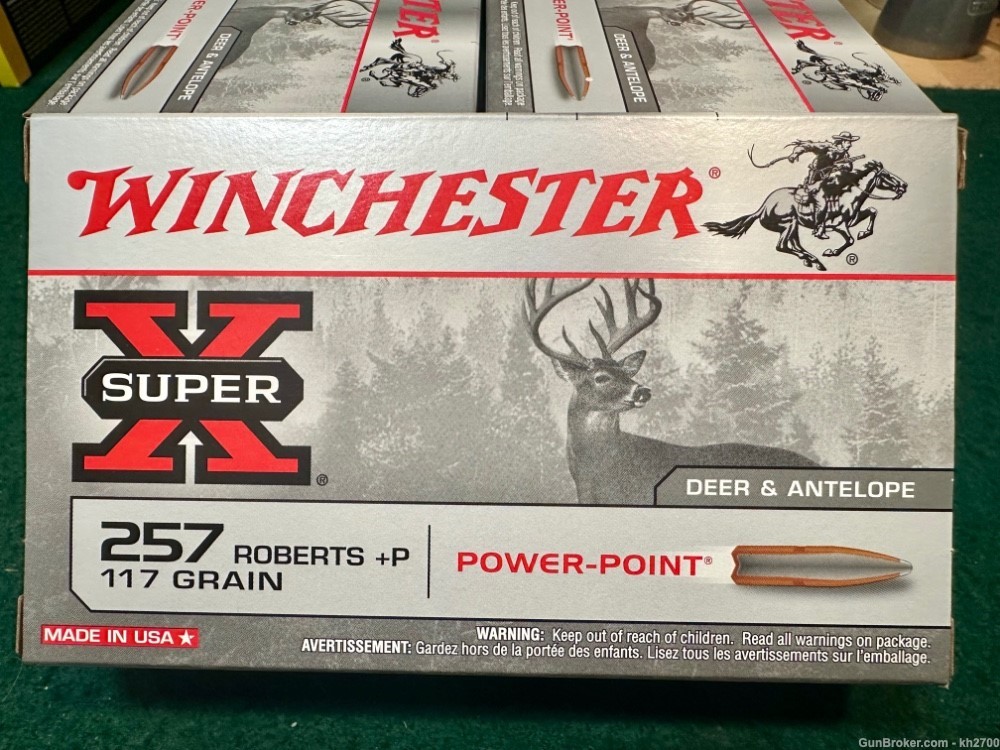 100 qty of 257 Roberts 117 gr Winchester Super X Power Point-img-1