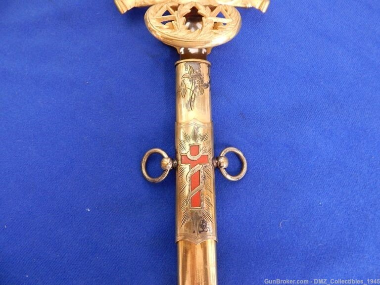 1900s-20s Knights Templar Fraternal Sword with Scabbard-img-2