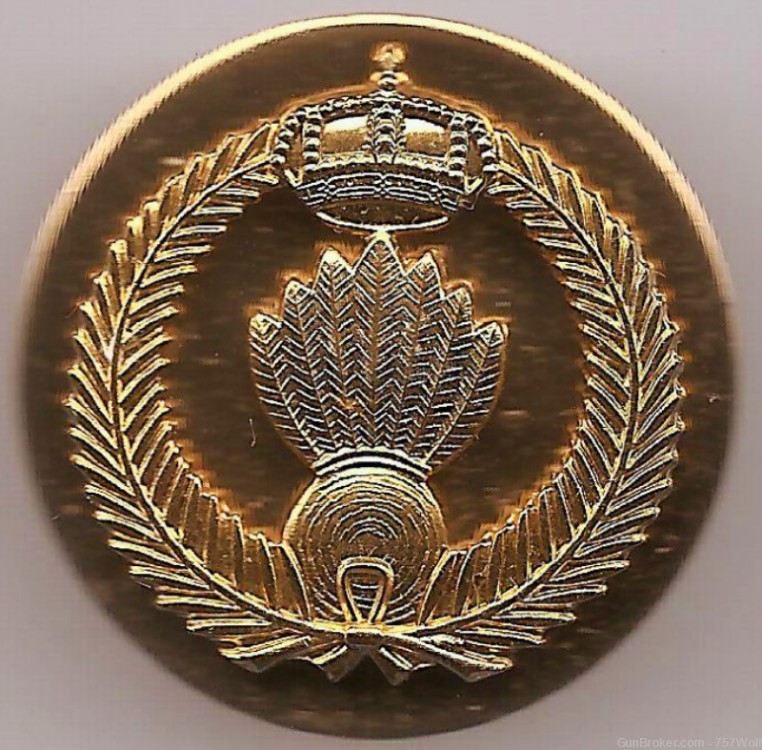 Royal Saudi Military Army Gold Color Collar Disc 1 1/8" (b)-img-0