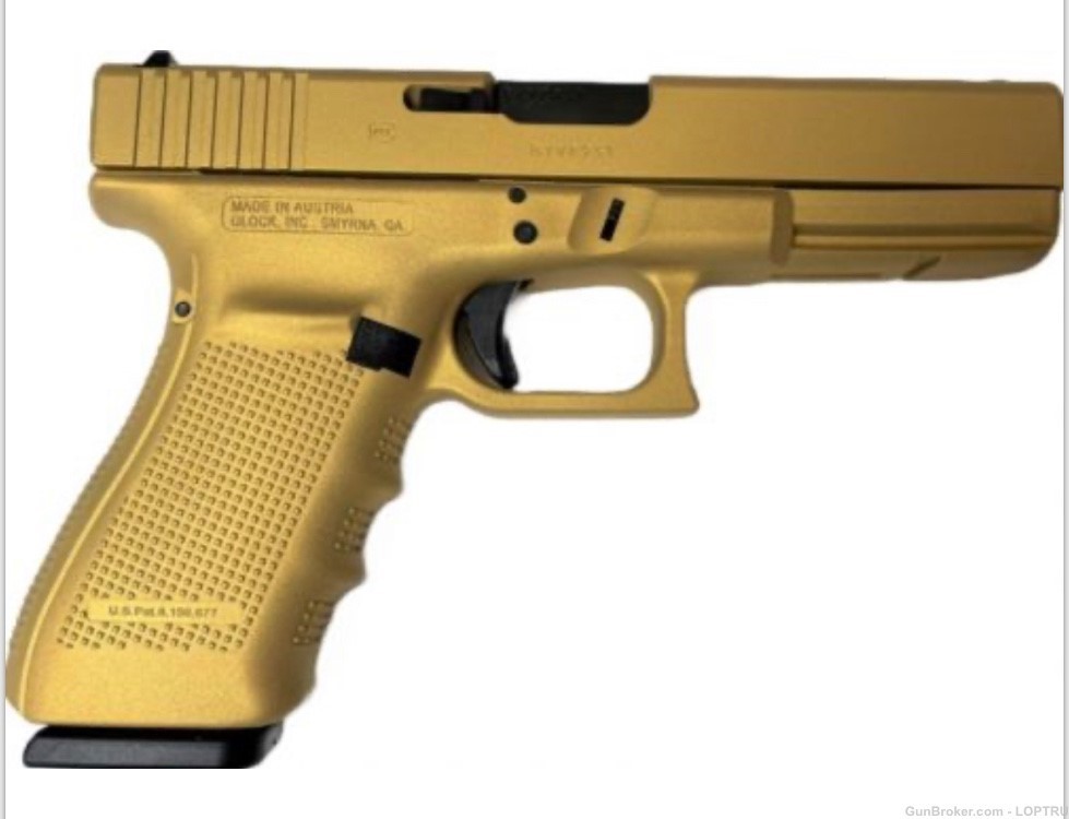 Glock G20 Gen4 10mm Pistol Skydas Gold - Gold, 4.60" Barrel, 15+1 Rounds-img-0