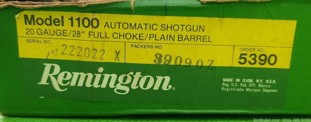 Remington 1100 * 20 GAUGE * 28" MODIFIED CHOKE IN ORIGINAL GREEN BOX-img-4
