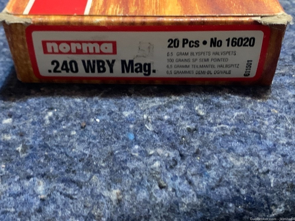 20 rounds of Norma 240 Weatherby Magnum 240 Wby Mag ammo-img-0