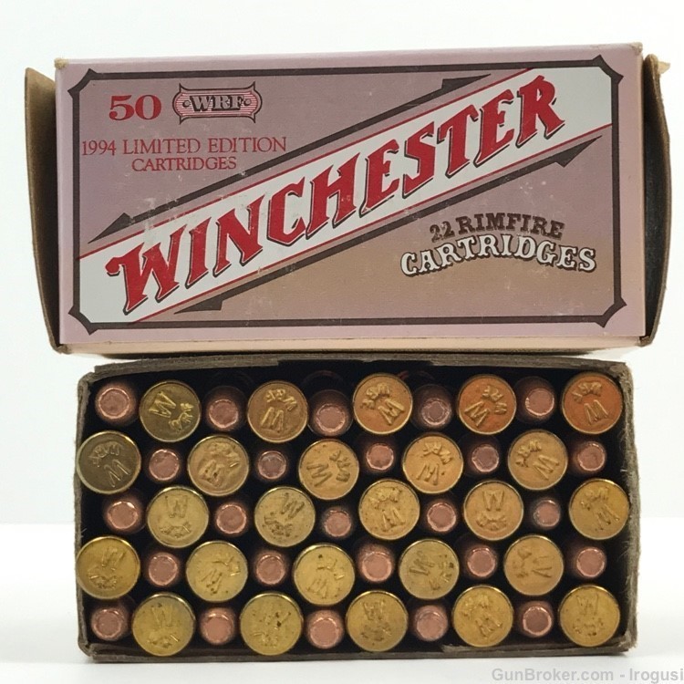 1994 Winchester .22 WRF Rimfire FULL 50 Rounds Vintage Box 1098-LX -img-2