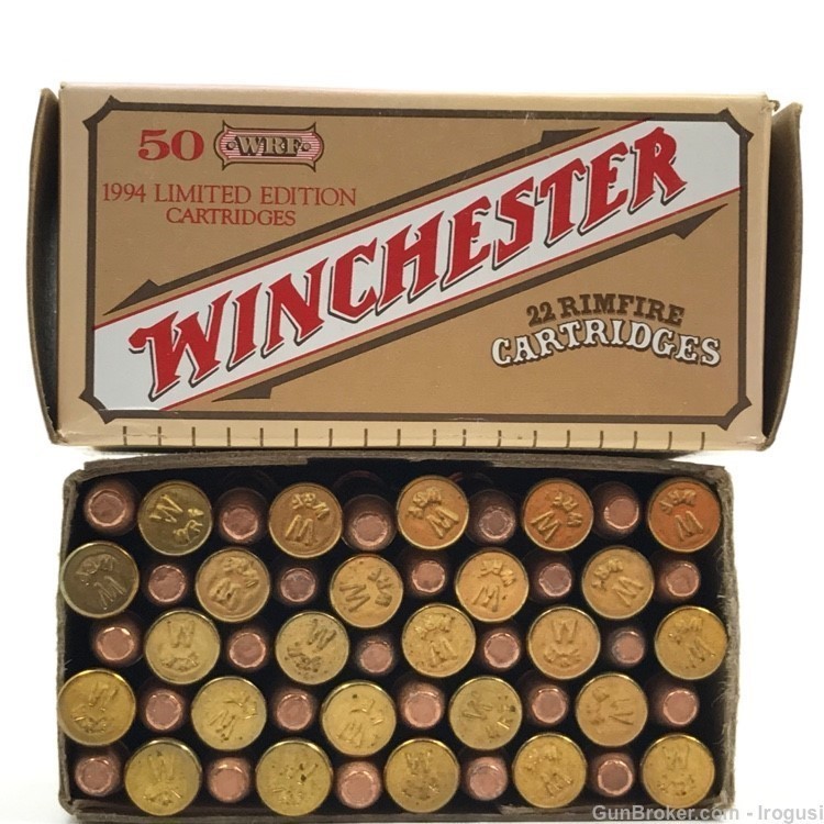 1994 Winchester .22 WRF Rimfire FULL 50 Rounds Vintage Box 1098-LX -img-4