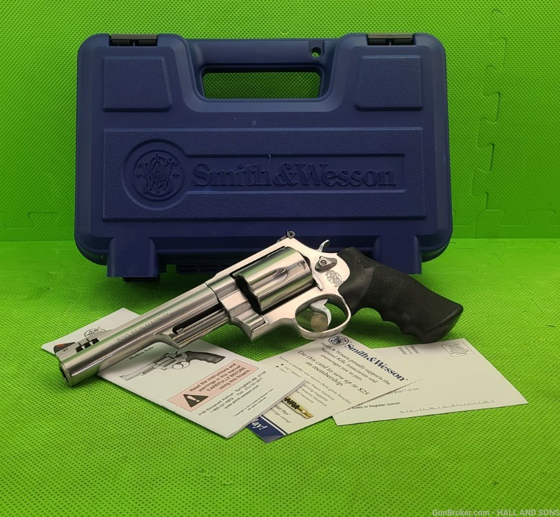 Smith & Wesson 500 MAGNUM * RARE HALF LUG PORTED BARREL 163565 BORN 2015 -img-1