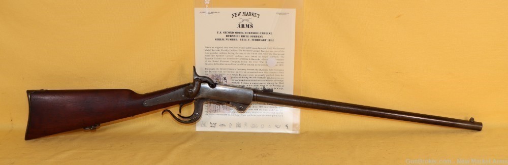 Rare Civil War Second Model Burnside Cavalry Carbine, c. Sep 1861 Indiana -img-0