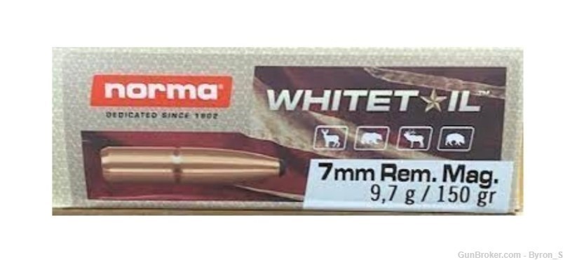 20rds Norma Whitetail™ 7mm Rem Mag 150gr PSP Hunting 20171512 + FAST SHIP-img-1