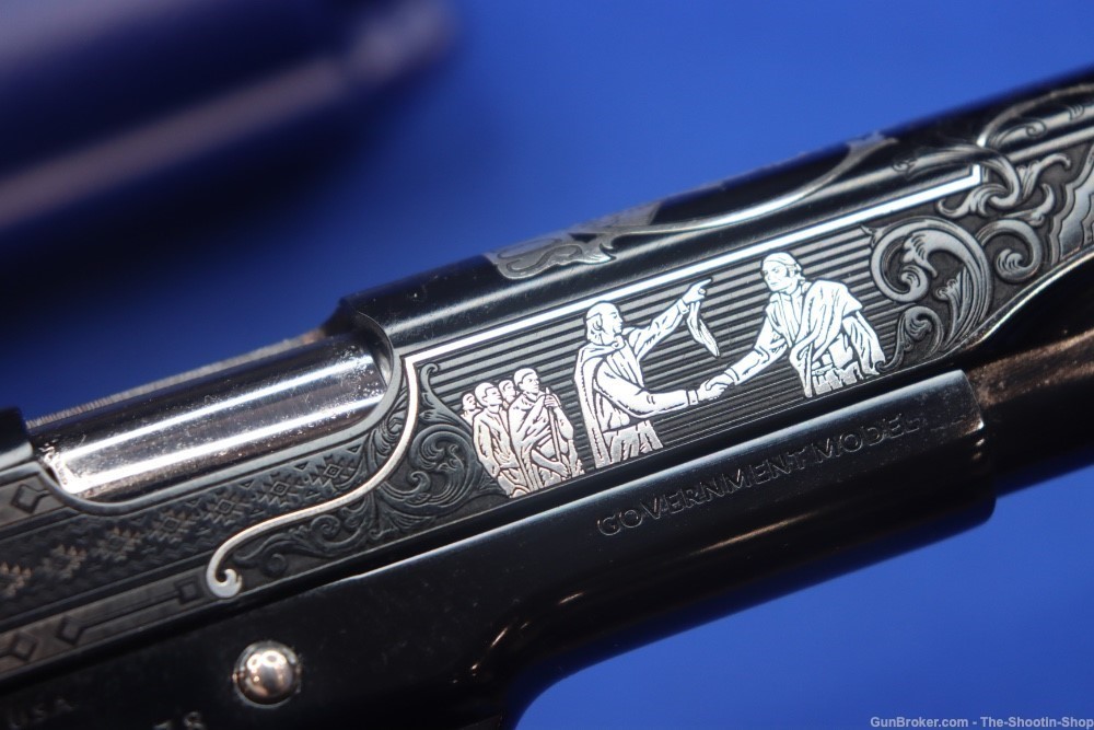 Colt 1911 JOSE MORELOS Pistol 38 SUPER 1 of 200 Mexico SILVER ENGRAVED NEW-img-19