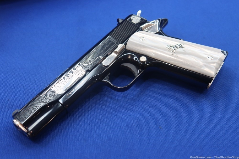 Colt 1911 JOSE MORELOS Pistol 38 SUPER 1 of 200 Mexico SILVER ENGRAVED NEW-img-36