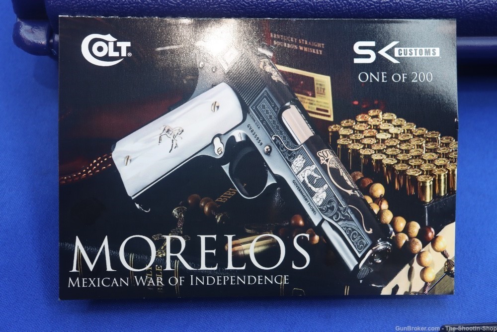 Colt 1911 JOSE MORELOS Pistol 38 SUPER 1 of 200 Mexico SILVER ENGRAVED NEW-img-38
