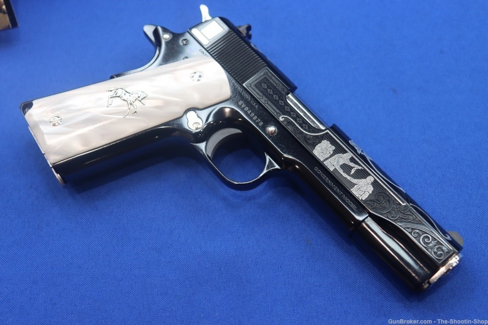 Colt 1911 JOSE MORELOS Pistol 38 SUPER 1 of 200 Mexico SILVER ENGRAVED NEW-img-37