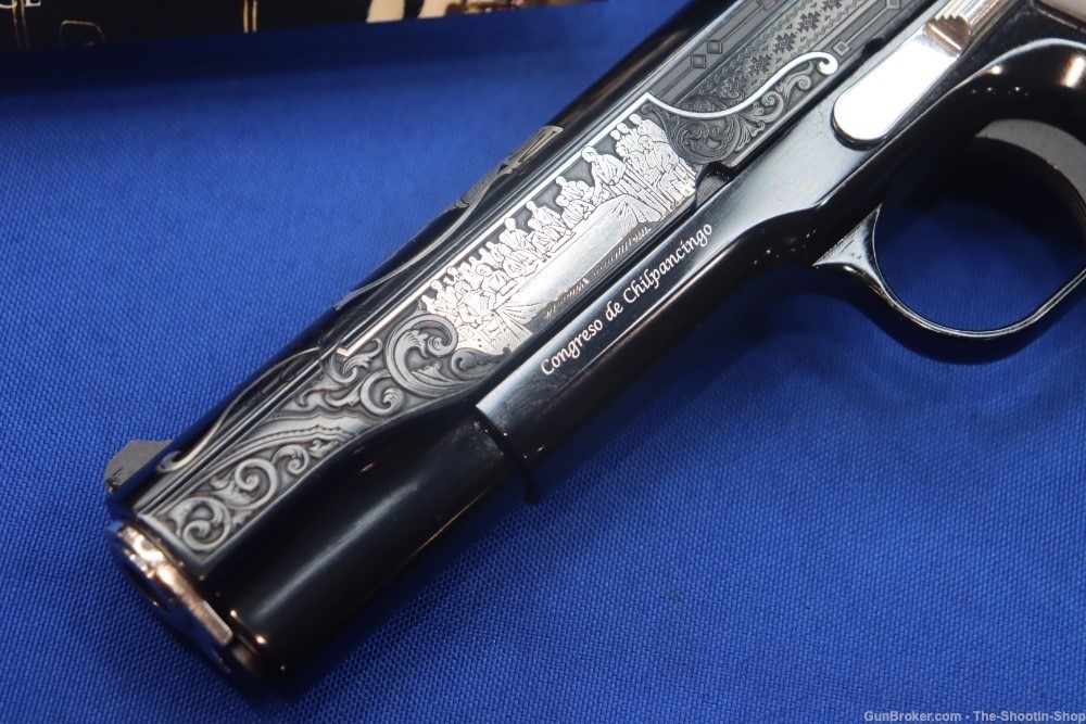 Colt 1911 JOSE MORELOS Pistol 38 SUPER 1 of 200 Mexico SILVER ENGRAVED NEW-img-3