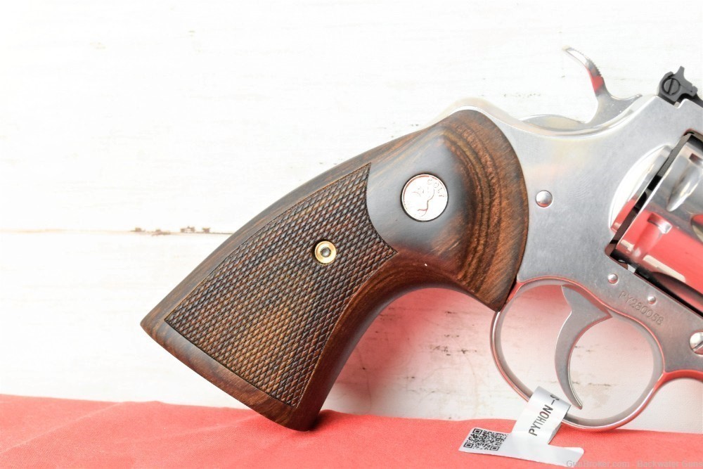 FACTORY NEW COLT PYTHON 357 MAG STAINLESS REVOLVER 3 INCH BARREL NO RESERVE-img-3