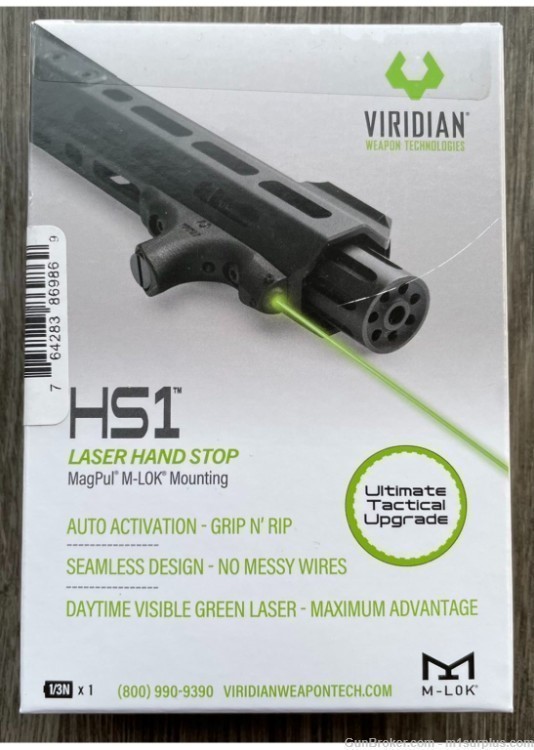 Viridian Green Laser Aiming Sight fits MLOK Handguard on Springfield Saint -img-0