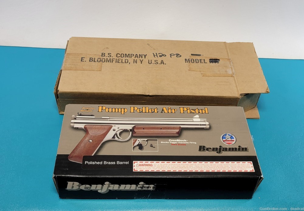 Rare Benjamin Sheridan 50th Ann H20PB Brass Air Pistol Provenance 936-img-6