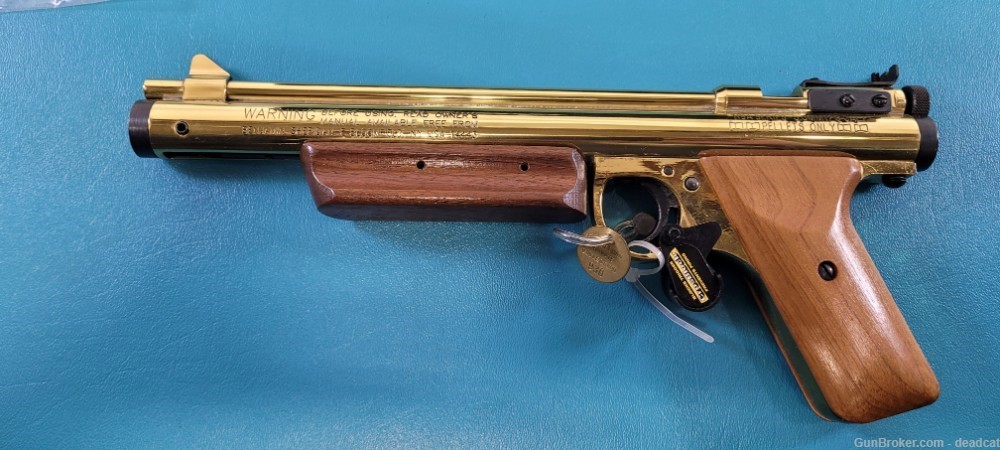 Rare Benjamin Sheridan 50th Ann H20PB Brass Air Pistol Provenance 936-img-4