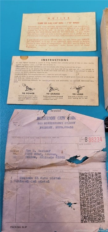Vintage Schimel Air Pistol CO2 GP22 Box Paperwork + Provenance 319-img-5