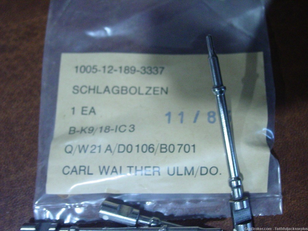 Walther P38 P1 Firing Pin Original German Made Walther NOS Parts Kit-img-1