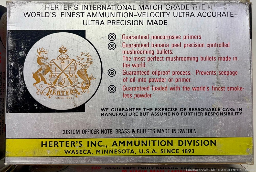 HERTER'S INTERNATIONAL MATCH GRADE 7x57 150 gr. Soft Point-img-1