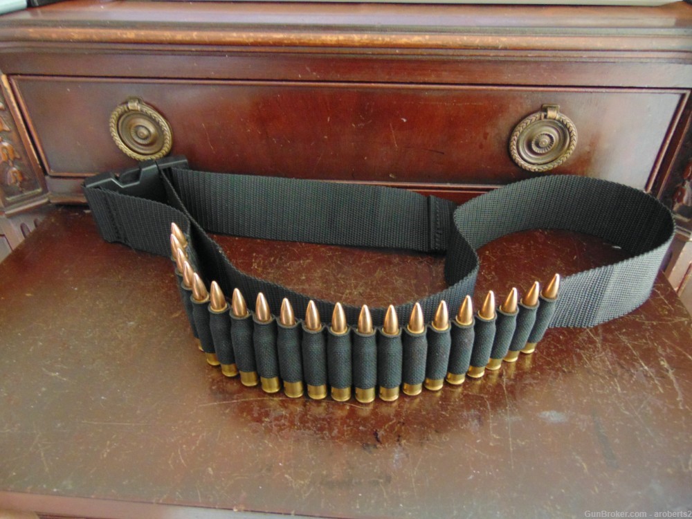 Allen Company Rifle Cartridge Belt Holder Holds 20-Cartridges Black 2-inch-img-0