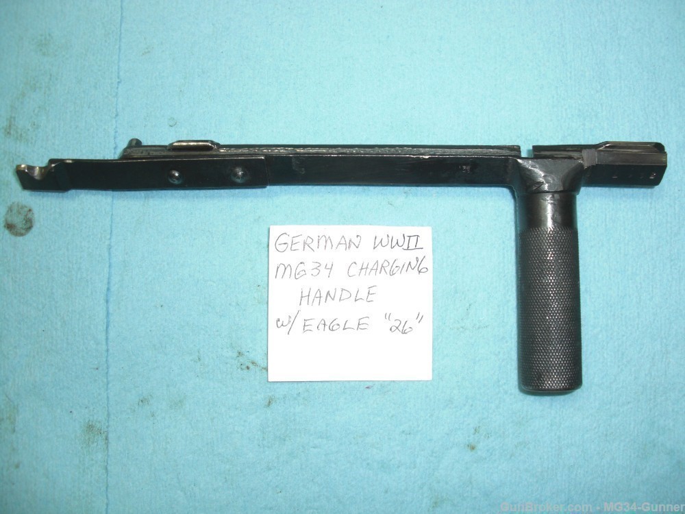 German WWII MG34 Charging Handle w/ Eagle "26" - Excellent-img-0