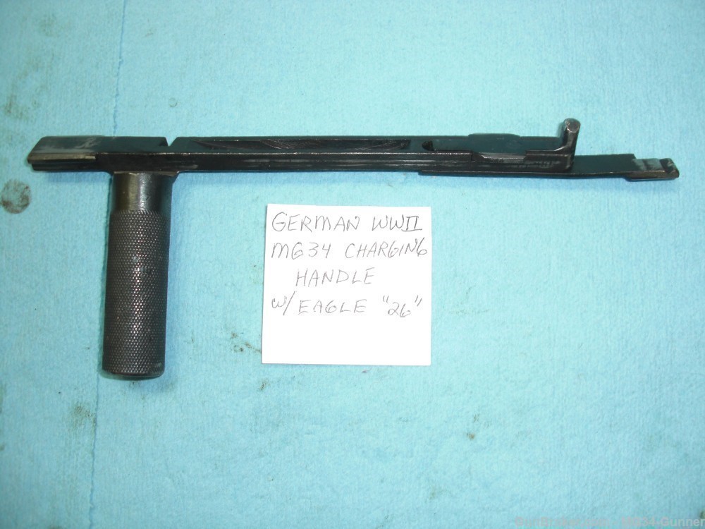German WWII MG34 Charging Handle w/ Eagle "26" - Excellent-img-3