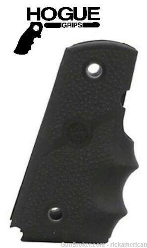 Hogue 1911 Govt. Model Black Rubber Grip with Finger Grooves NEW! # 45000-img-1