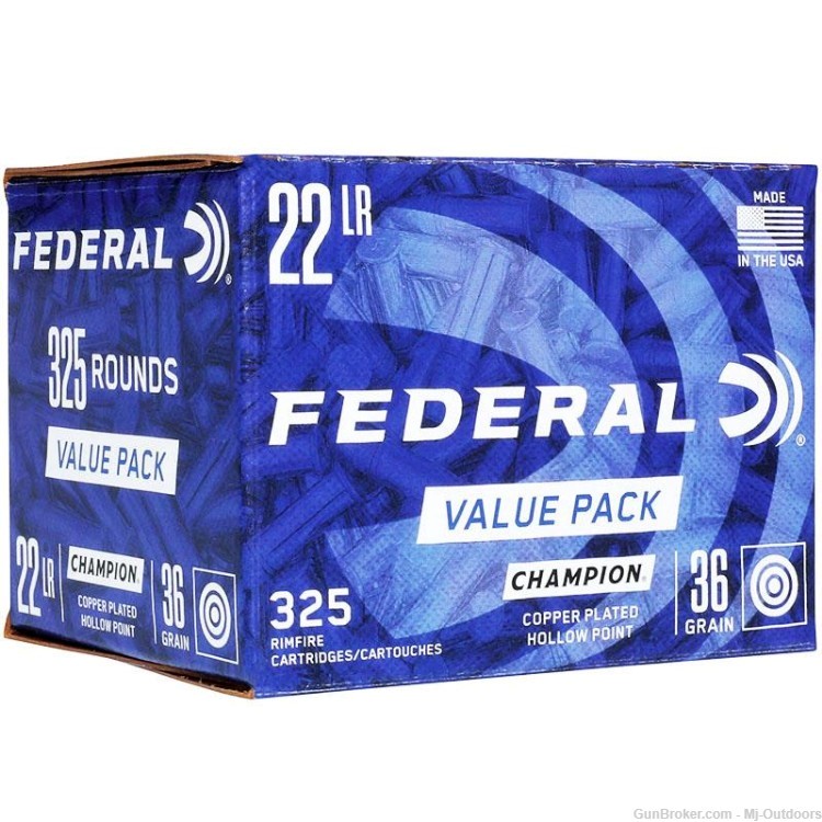 Federal Champion Rimfire Value Pack Ammunition .22LR 36gr CPHP 1260 fps 650-img-1