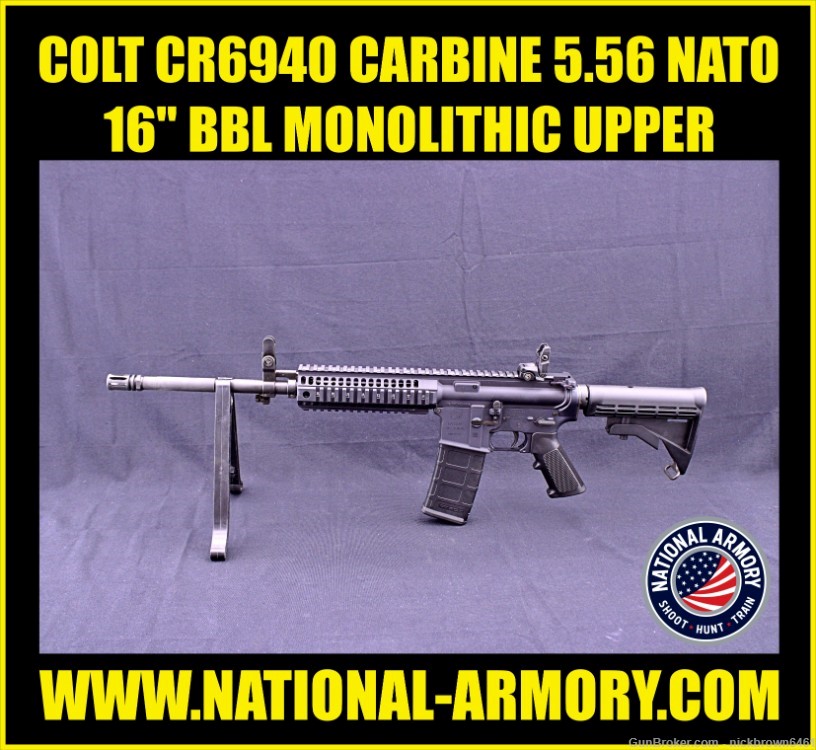 COLT CR6940 CARBINE 5.56 NATO 16" BBL MONOLITHIC UPPER-img-0