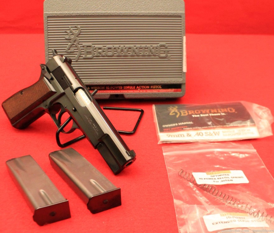 Browning HiPower .40 S&W 4.7-barrel semi-auto pistol.-img-0