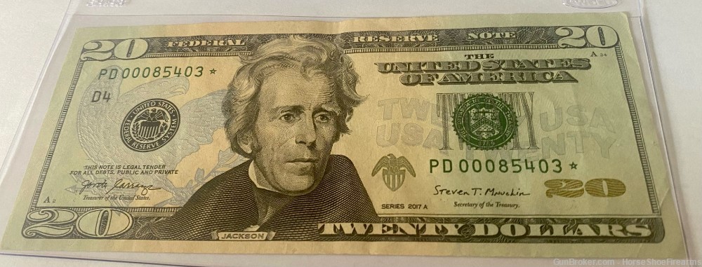 USA 20 Dollar Green Seal Star Note 2017A JC / STM #PD00085403*-img-0