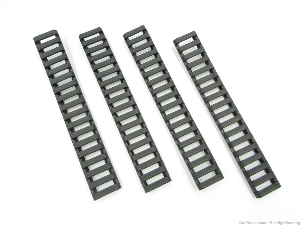 Used: 4-pack of ERGO 18-slot Low Pro Ladder Rail Covers 4373-BK-img-0