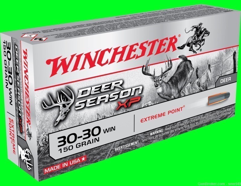 Winchester 30-30 Deer Season 150 gr Extreme Point Bullet 20 Rd Box #X3030DS-img-0