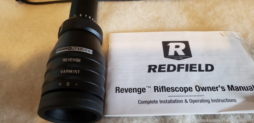 Redfield Revenge 4-12x42 Accu-Range Varmint 1 inch rifle scope like new no -img-2