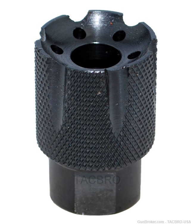 TACBRO Steel Muzzle Brake 1/2x36 Compensator Low Concussion For 9MM-img-3
