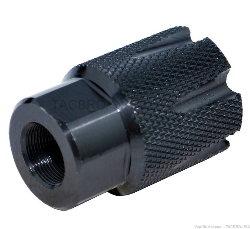 TACBRO Steel Muzzle Brake 1/2x36 Compensator Low Concussion For 9MM-img-1