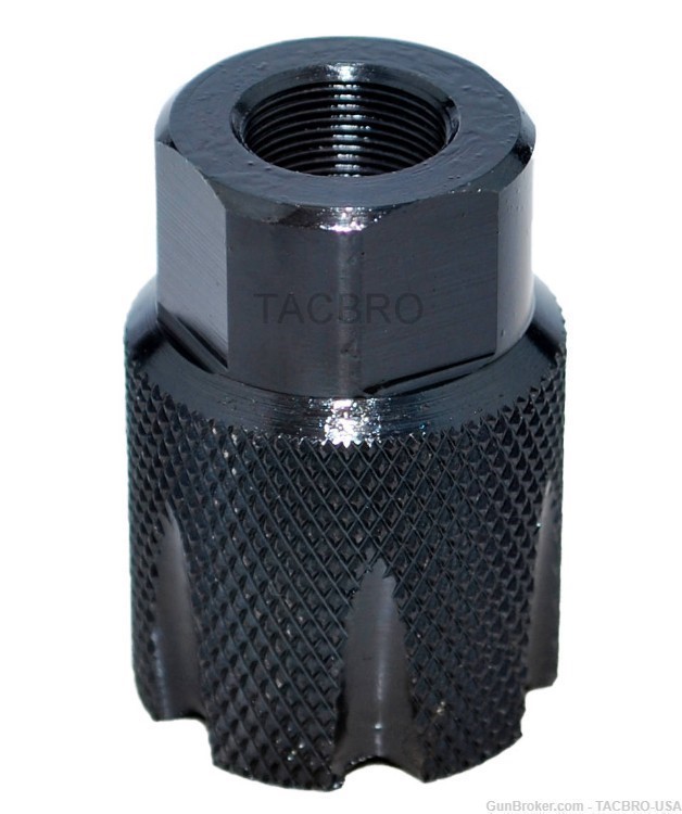 TACBRO Steel Muzzle Brake 1/2x36 Compensator Low Concussion For 9MM-img-4