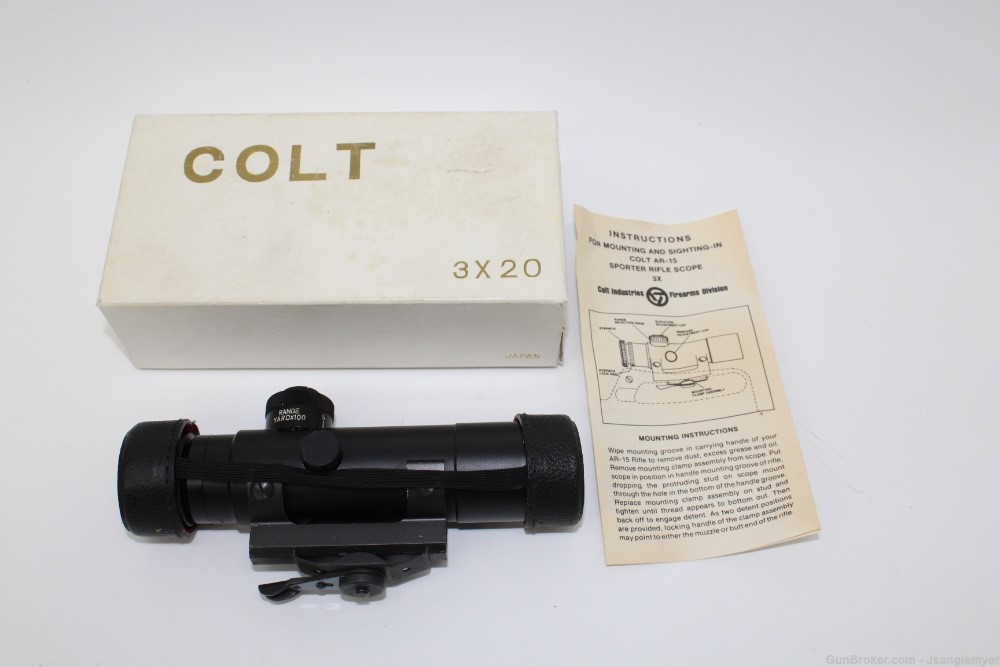 Colt Original 3x20 Rifle Scope USGI,M16A1,M16A2,SP1,AR15,Colt Sporter-img-0
