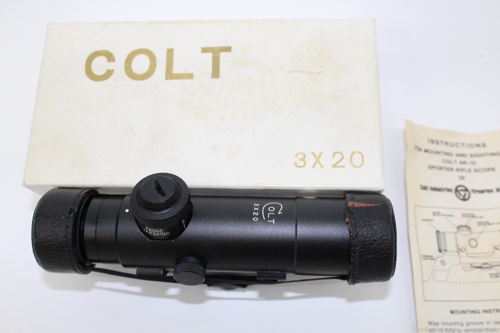 Colt Original 3x20 Rifle Scope USGI,M16A1,M16A2,SP1,AR15,Colt Sporter-img-8