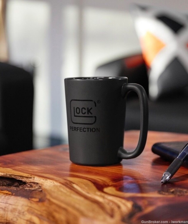 Glock"Perfection" Coffee Mug , Limited Edition Black with Glossy Glock logo-img-1