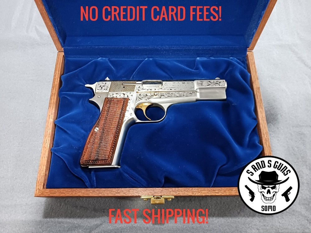 RARE! BROWNING HIGH POWER HI-POWER 9MM CLASSIC ENGRAVED PISTOL 1 OF 5000-img-0
