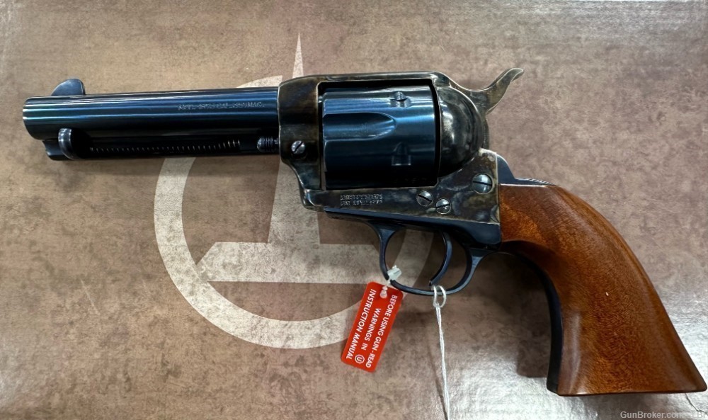 A. Uberti Cattleman .357 Mag 4.75" Barrel Charcoal Blue and Color Case.-img-0
