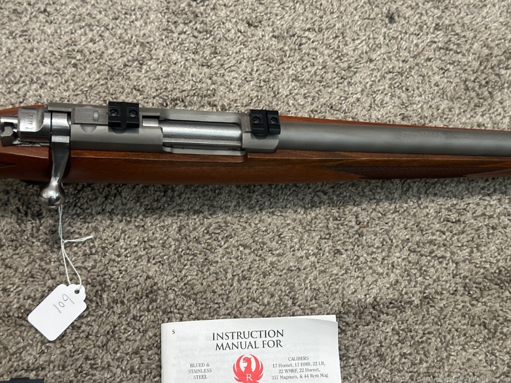 Ruger 77/17 17 WSM rare 24” brl all weather stainless 3 clips ss walnut -img-8