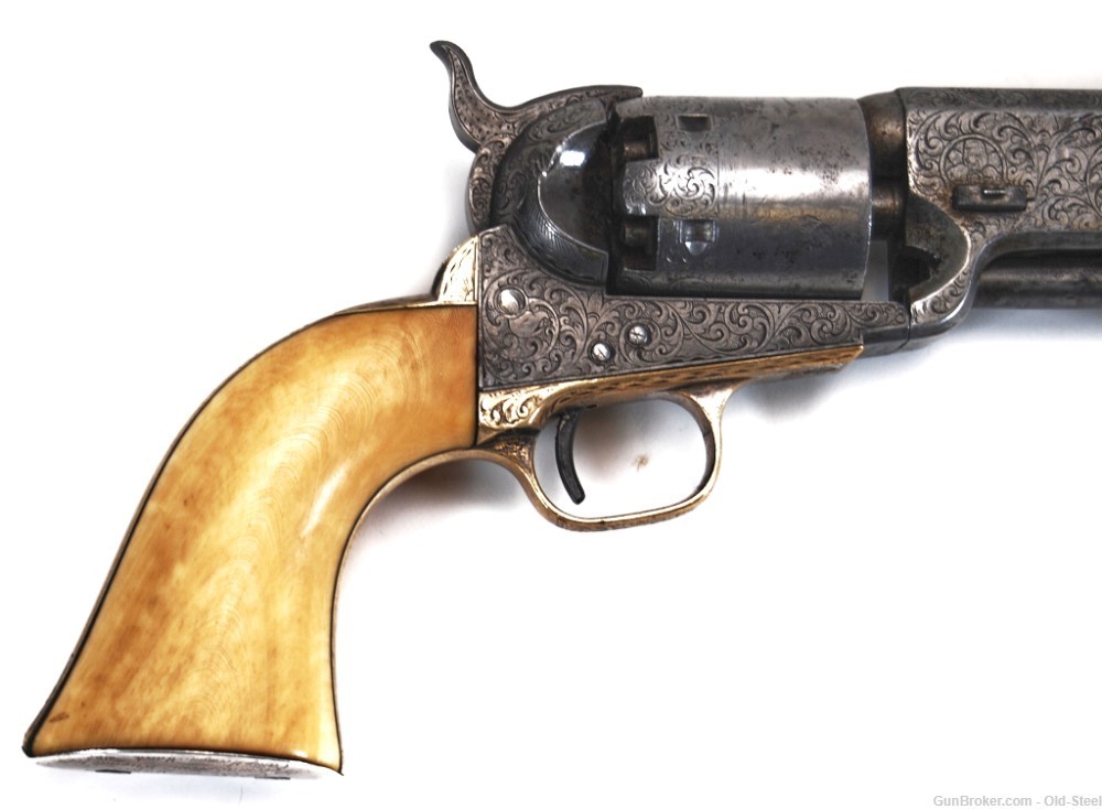 Antique Colt 1851 Navy Revolver w/Gustav Young Engravings William P Maulsby-img-2