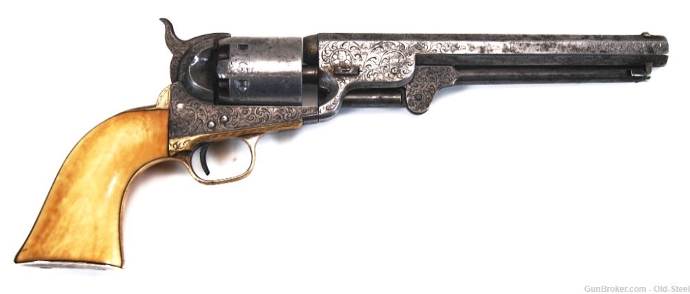 Antique Colt 1851 Navy Revolver w/Gustav Young Engravings William P Maulsby-img-5