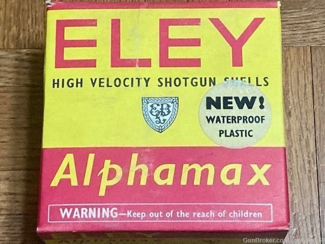 ELEY Alphamax 12 ga 1-1/4oz #6 Vintage Kynoch Shot Shell Shotgun Ammo 25rds-img-1