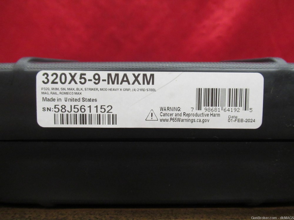 Sig Sauer P320X5 Max 9mm 21rd ROMEO3 MAX 6MOA Red Dot Sight 4 Mags-img-19