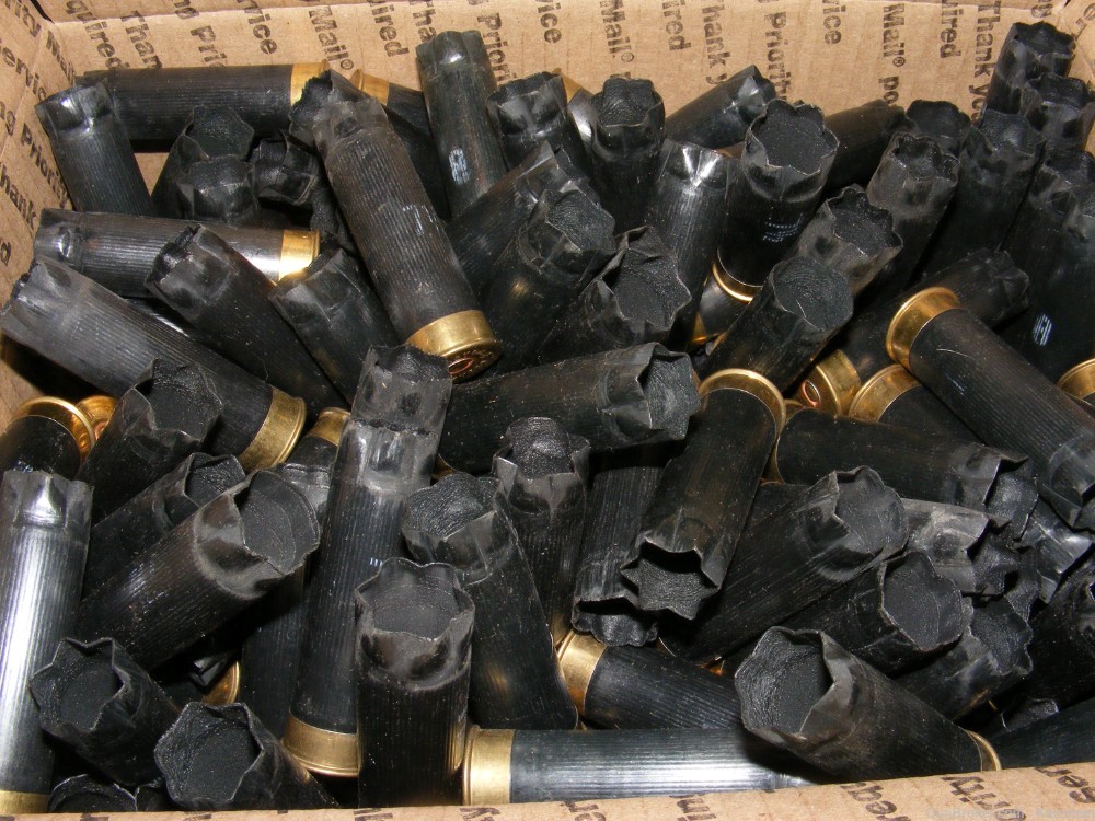200 Black Remington 12 Gauge Empty Hulls for Shotgun Reloader -img-1